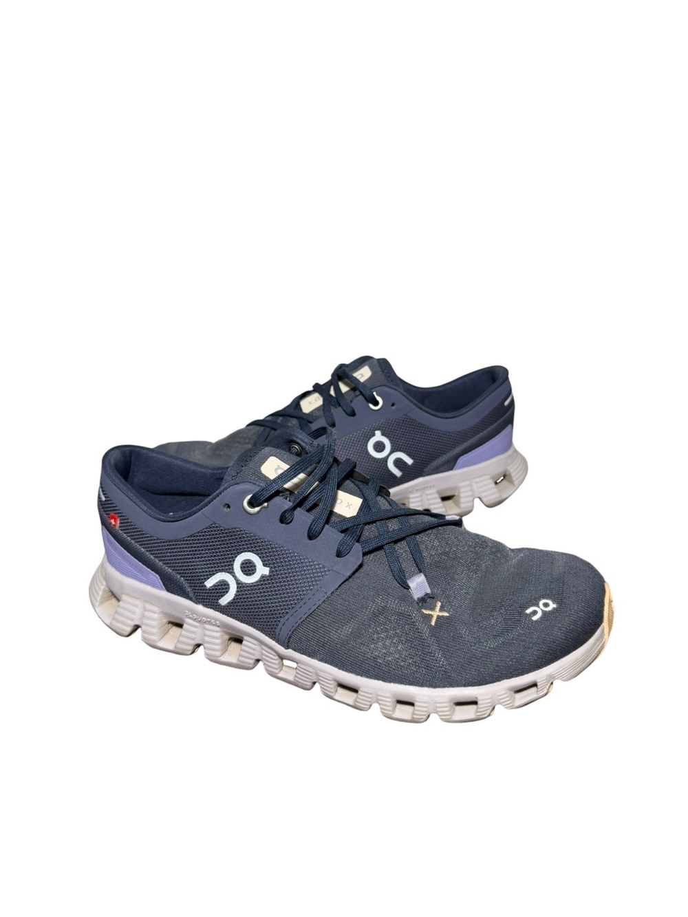On Running Cloud Women’s Running Shoe - Navy with Lavender Accent size 8 - Picture 2 of 8